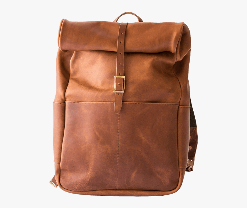 Brown Leather Backpack Transparent Image, HD Png Download, Free Download