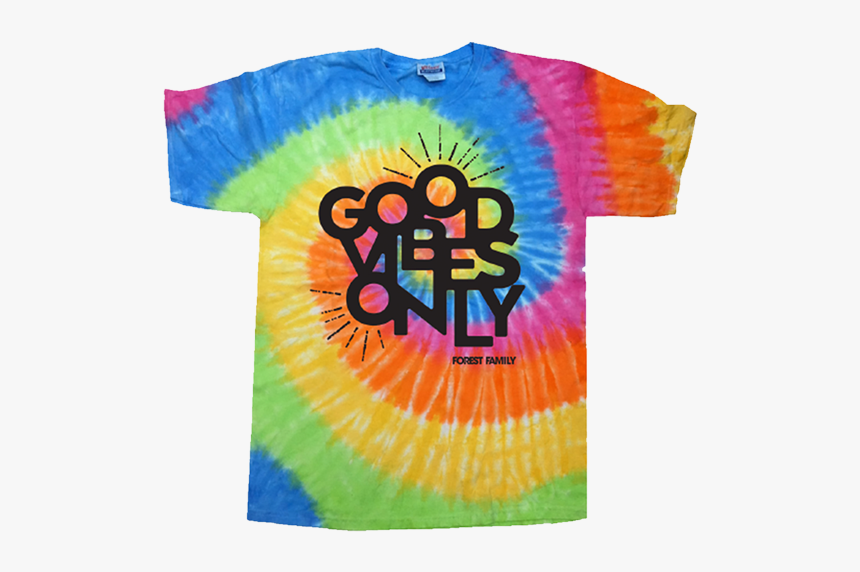 Electric Forest Good Vibes Only Tie Dye T-shirt, HD Png Download - kindpng