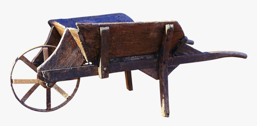 Wheelbarrow, Old, Wooden Cart, Cart, Nostalgia, HD Png Download, Free Download