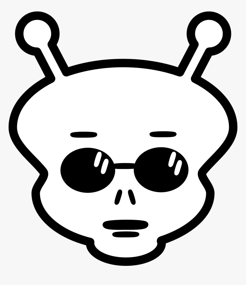 Black And White Alien Svg Clip Arts, HD Png Download, Free Download
