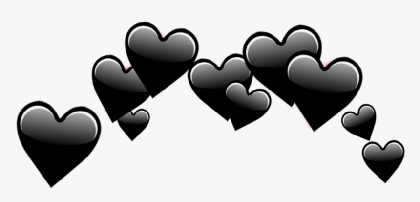 #heartcrown #heart #crown #black #mood #no #girl #snapchat, HD Png Download, Free Download