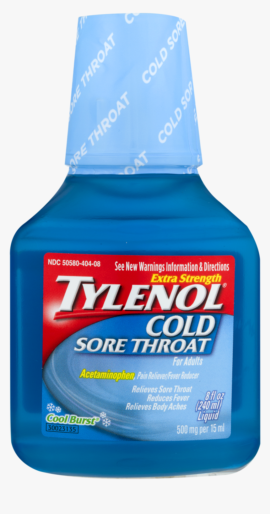 Tylenol Cold Sore Throat Liquid Daytime Cool Burst, HD Png Download, Free Download