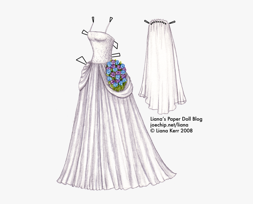 Wedding Dress Clipart Opacity Map, HD Png Download, Free Download