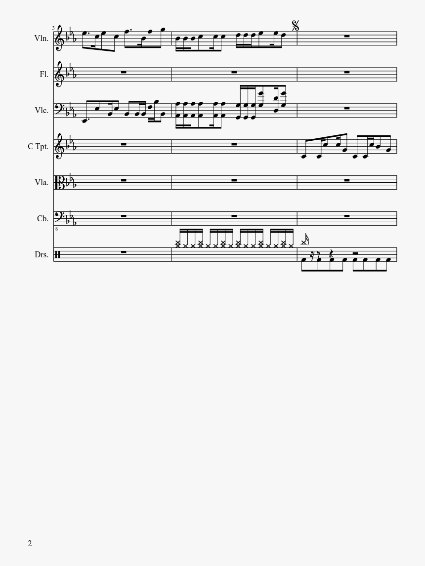 Rainbow Tylenol Sheet Music 2 Of 20 Pages, HD Png Download, Free Download