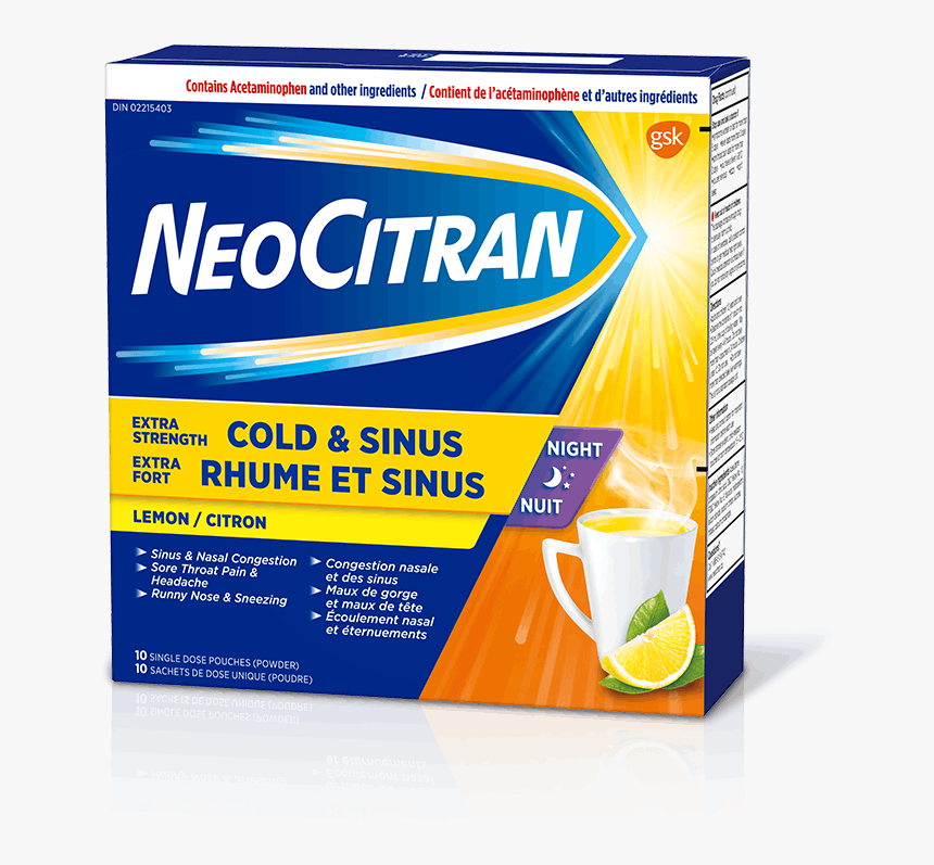 Neocitran Extra Strength Cold & Sinus Night, HD Png Download, Free Download