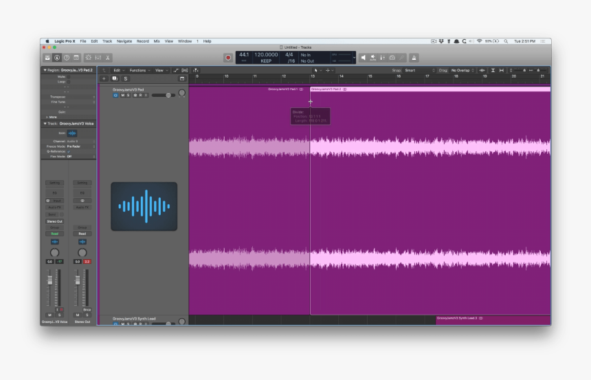 Split Audio Regions With Marquee Tool, HD Png Download, Free Download
