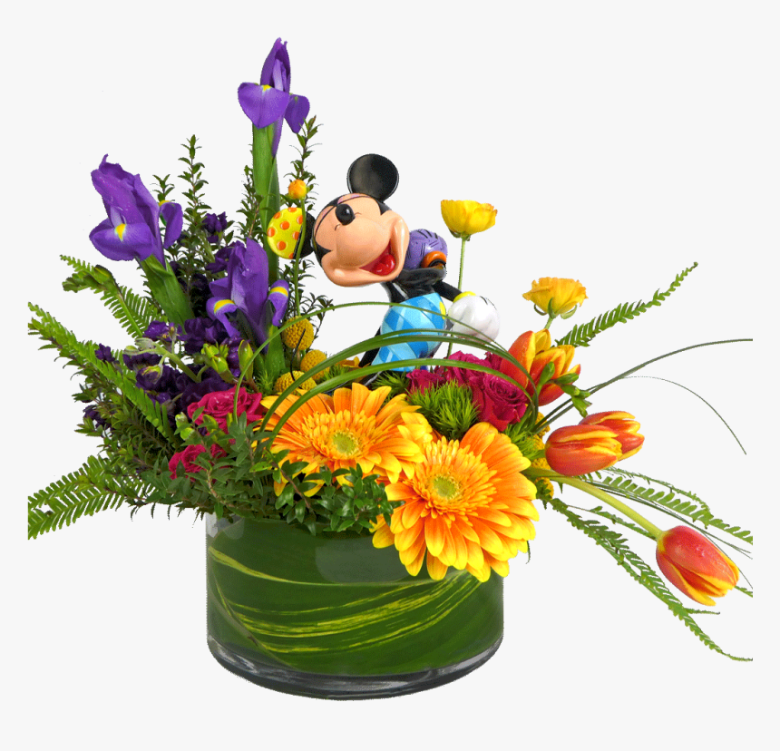Mickey Mouse Tropical Flower Arrangement , Png Download, Transparent Png, Free Download