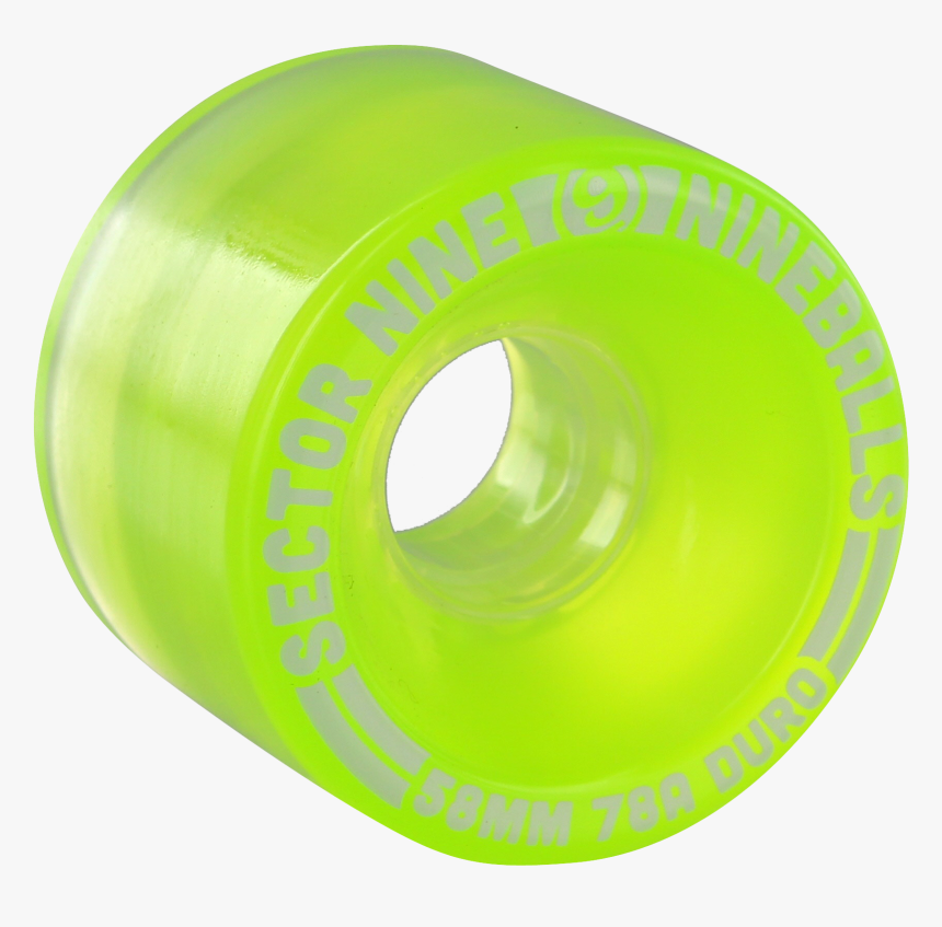 Sector 9 9 Ball 58mm 78a Clear Lime Skateboard Wheels, HD Png Download, Free Download