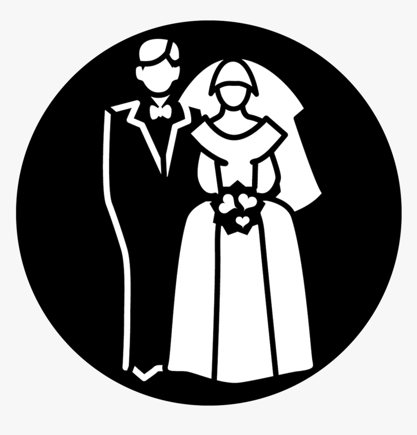 Wedding Couple Cartoon Png, Transparent Png, Free Download