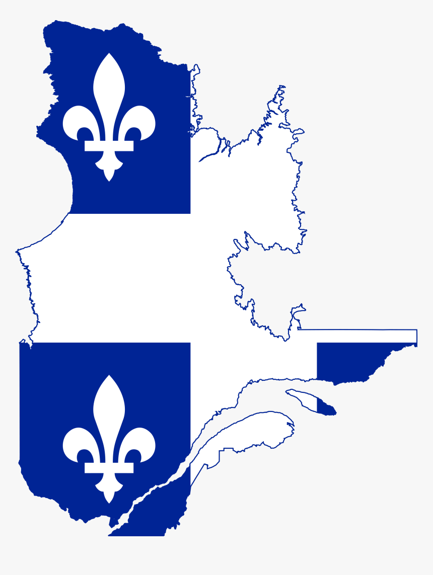 Quebec Flag Map Clipart , Png Download, Transparent Png, Free Download