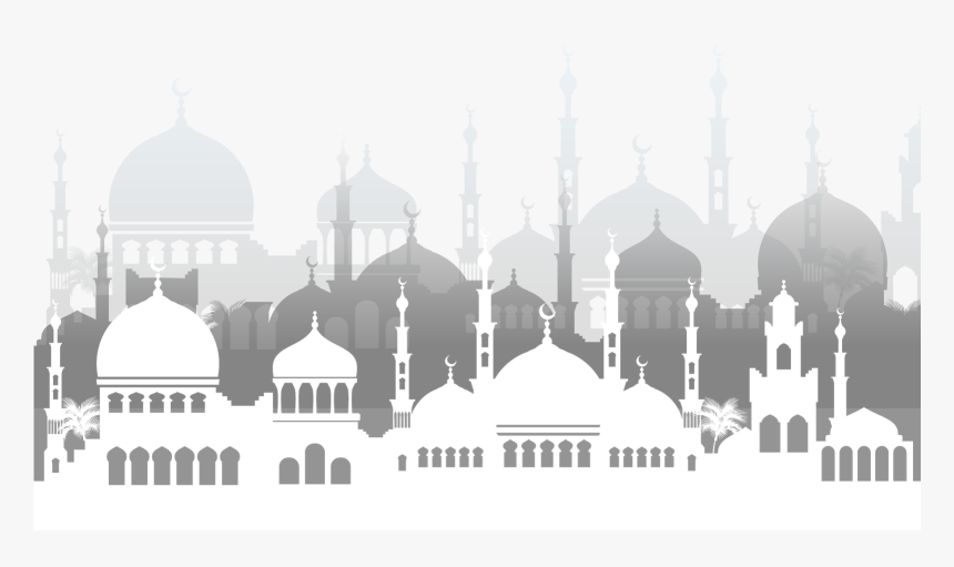 Jpg Black And White Al Fitr Adha Ramadan Mosque Peoplepng, Transparent Png, Free Download
