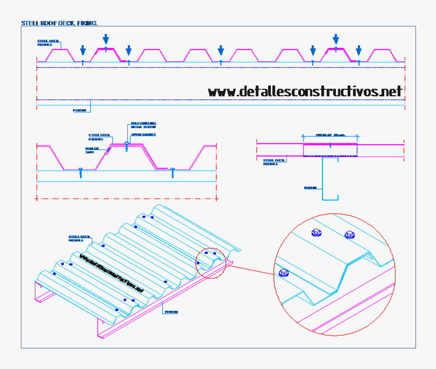 Metal Roofing Panel Sheets Decking Fixing Stich Screws, HD Png Download, Free Download