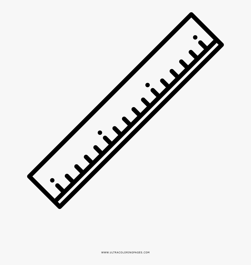 Drawing Ruler Coloring Book Line Art, HD Png Download, Free Download