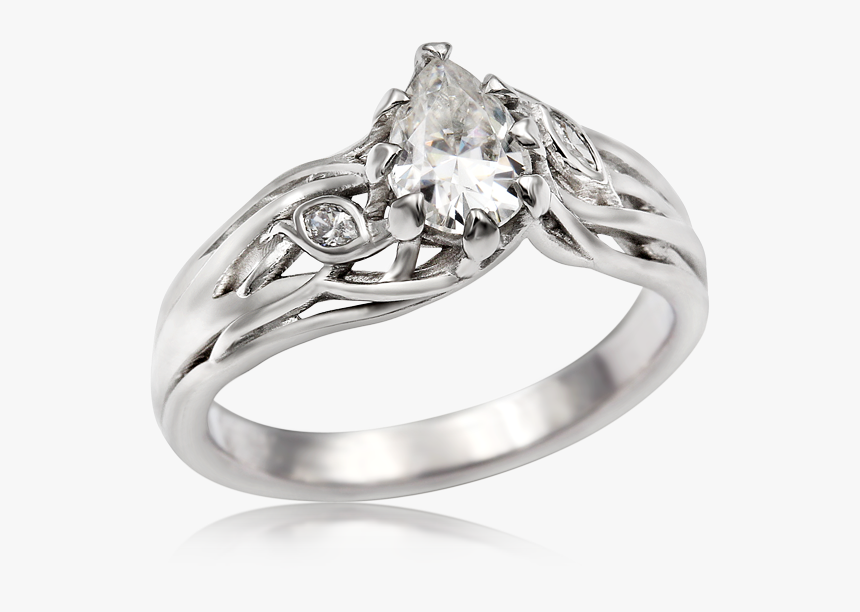 Diamond Leaf Tree Branch Engagement Ring, HD Png Download, Free Download