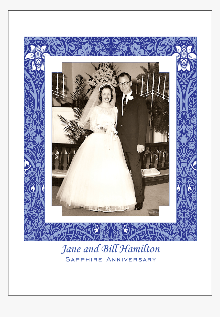 Cover Of 45th Sapphire Wedding Anniversary Party Invitation, HD Png Download, Free Download