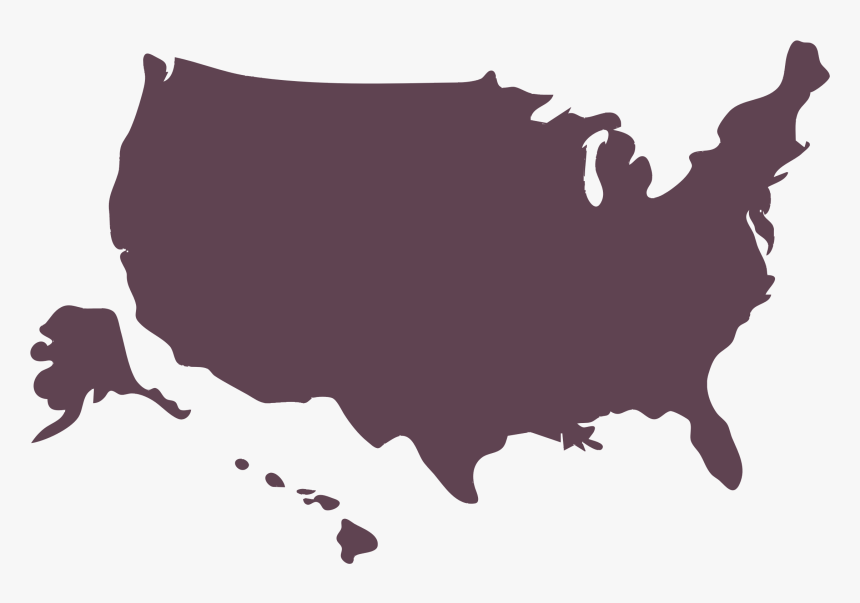 Silhouette United States Map Vector , Png Download, Transparent Png, Free Download