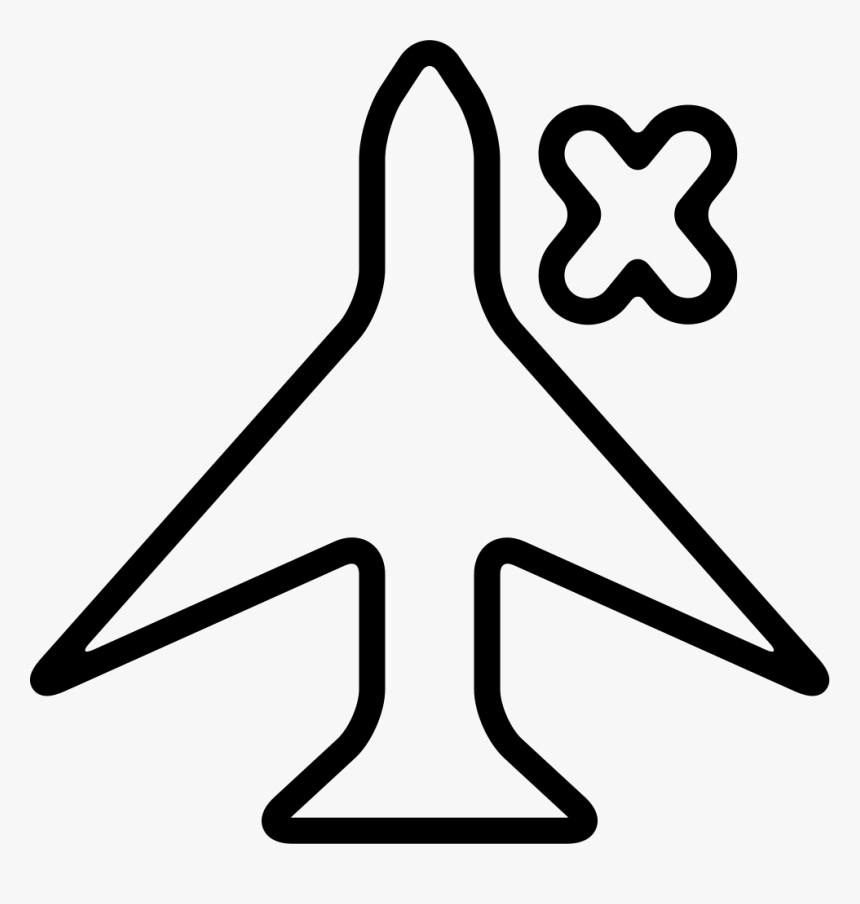 Airplane Sign With A Cross For Phone Interface, HD Png Download, Free Download