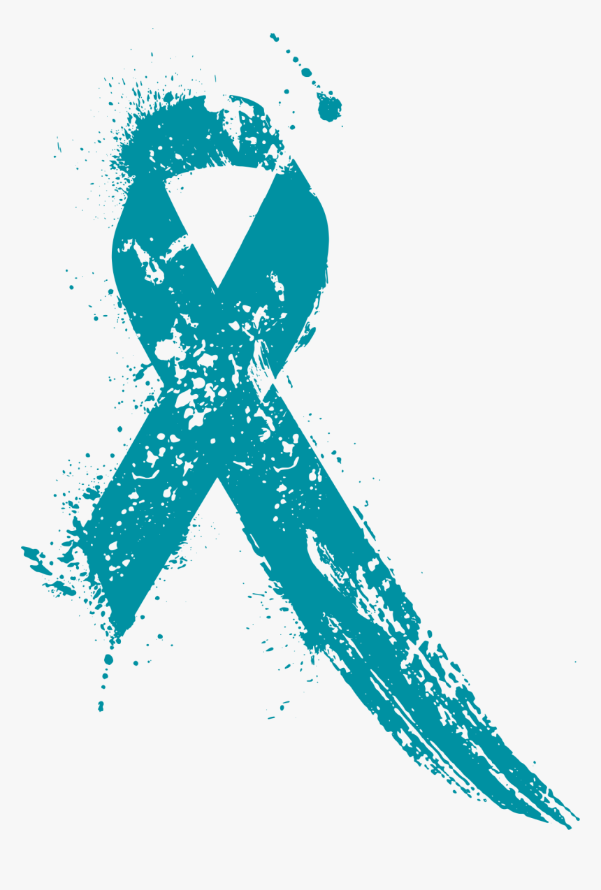 Teal Ribbon Png, Transparent Png, Free Download