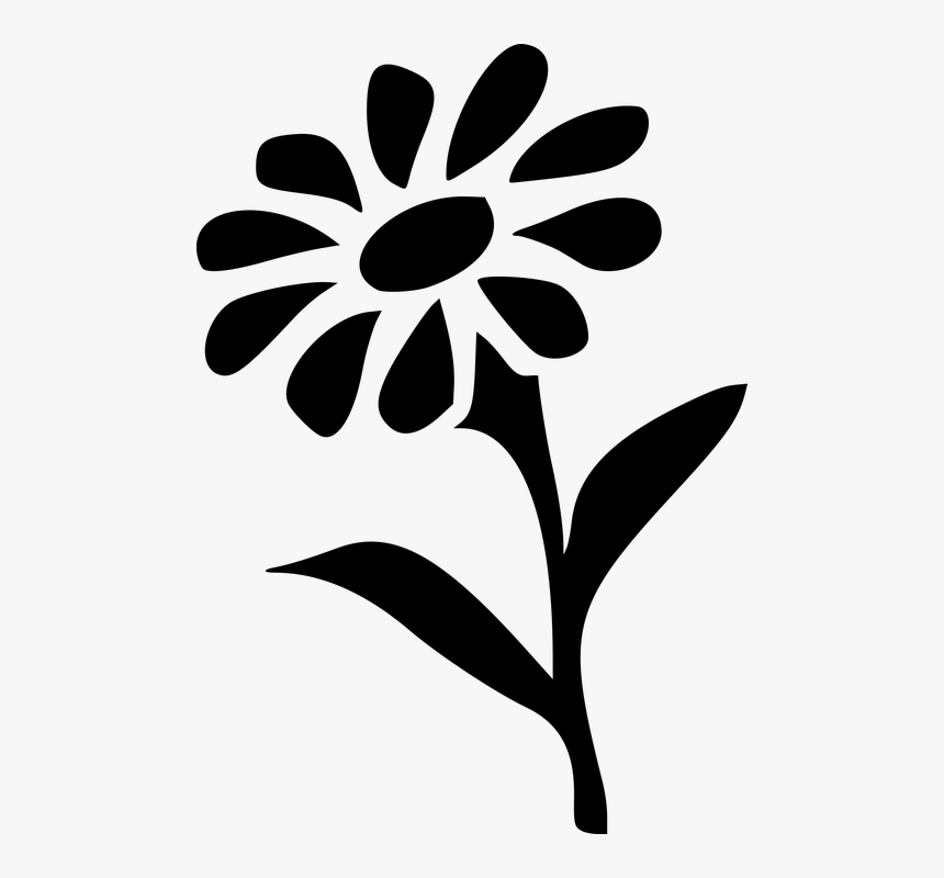 Black And White Flowers Clipart 5, Buy Clip Art, HD Png Download, Free Download