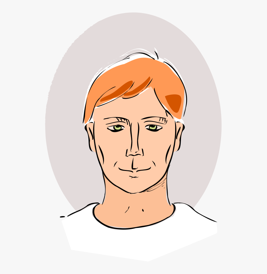 Drawing Of Man"s Head, HD Png Download, Free Download