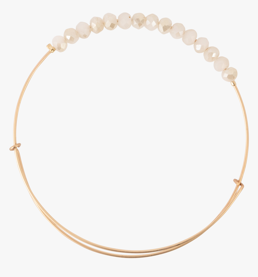 White Oopal/ab Shiny Light Gold Crystal Bangle, HD Png Download, Free Download