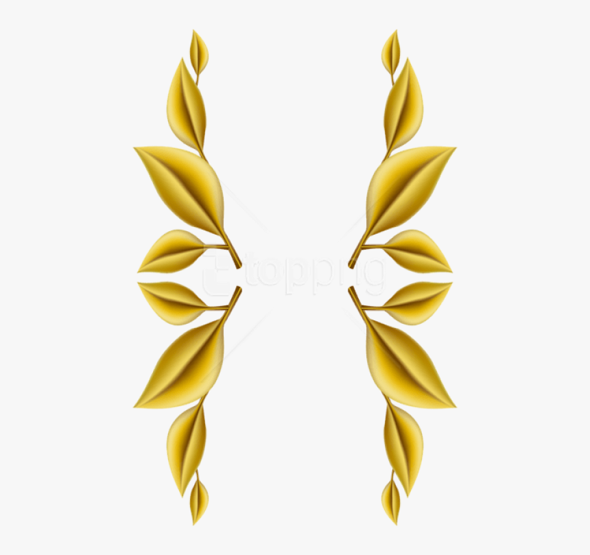 Free Png Download Gold Leaves Decoration Clipart Png, Transparent Png, Free Download