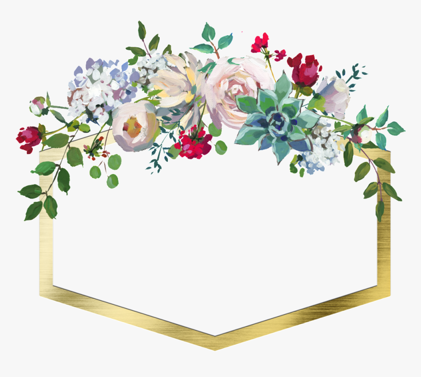 Hand Drawn Geometric Frame Flower Png Transparent, Png Download, Free Download