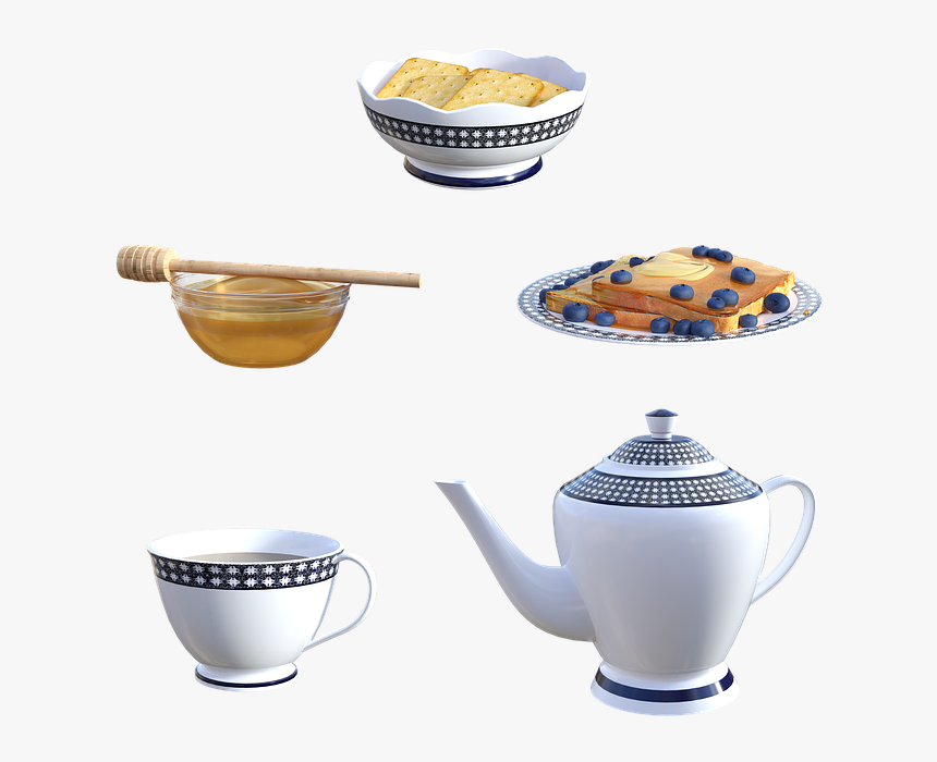 Tea, Pitcher, Cup, Food, Cookies, Honey, Table, HD Png Download, Free Download