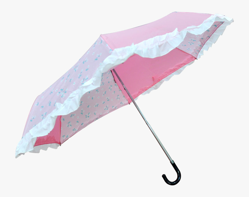 21 Inch 3- Folding Ladies Umbrella With Decorative, HD Png Download, Free Download