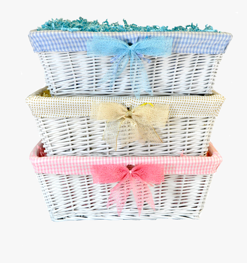 Empty White Wicker Large Baby Basket, HD Png Download, Free Download