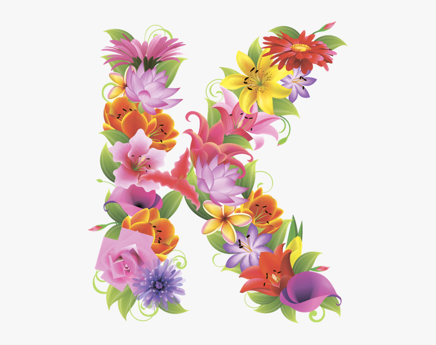 Flower Clipart Alphabet K, HD Png Download, Free Download