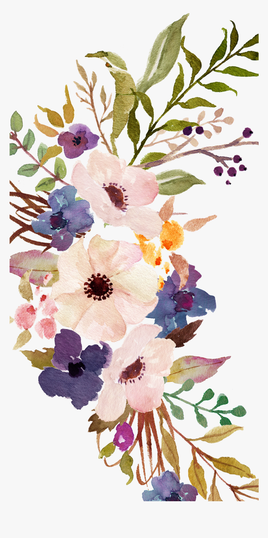 Floral Art Png, Transparent Png, Free Download