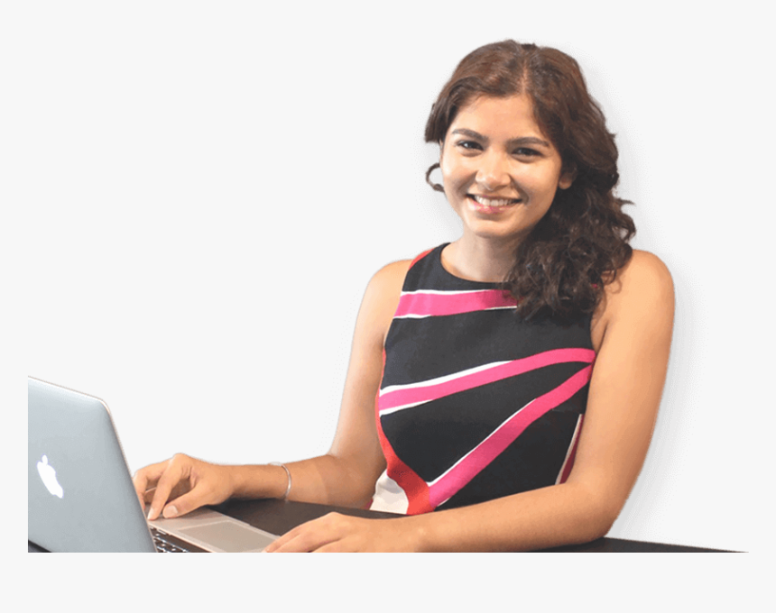 Woman With Laptop Png, Transparent Png, Free Download