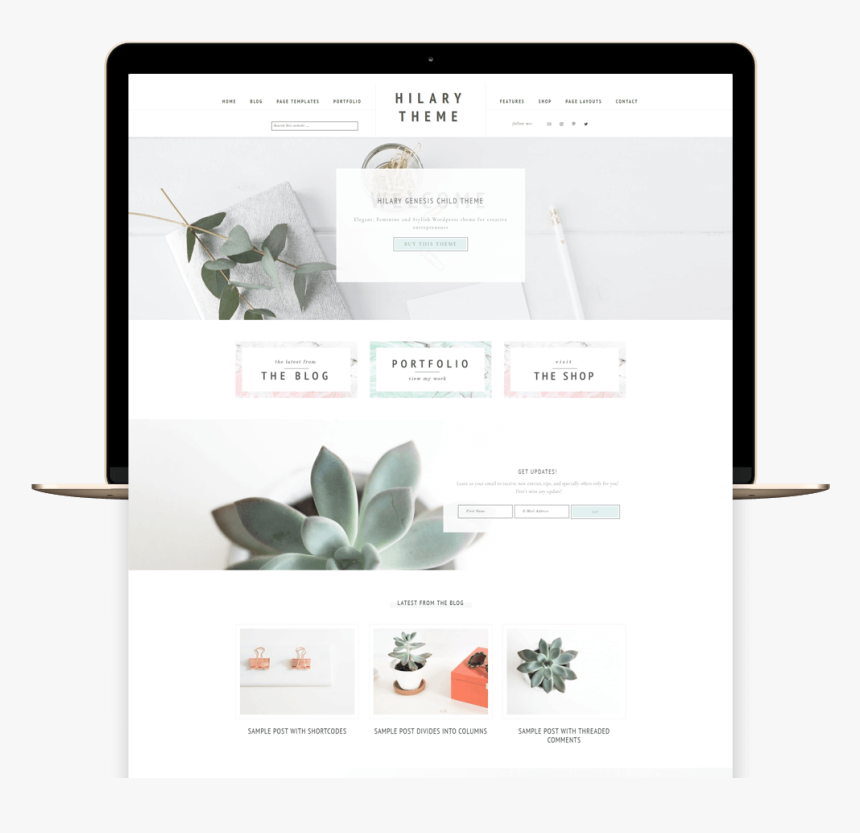 Hilary Portfolio And Ecommerce Genesis Child Theme, HD Png Download, Free Download