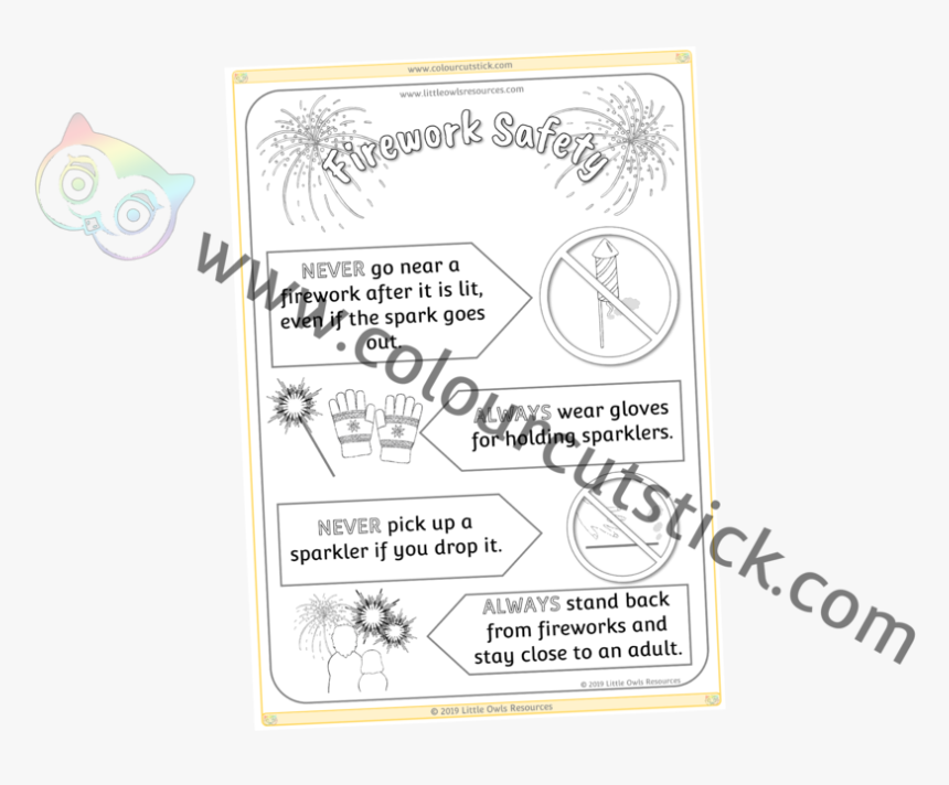Firework Safety Poster Colouring Ccs Cover, HD Png Download, Free Download