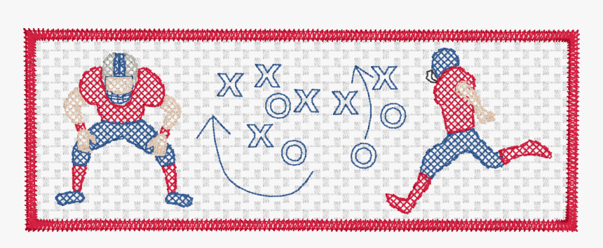 Faux Smock Football X O Quick Stitch Embroidery, HD Png Download, Free Download