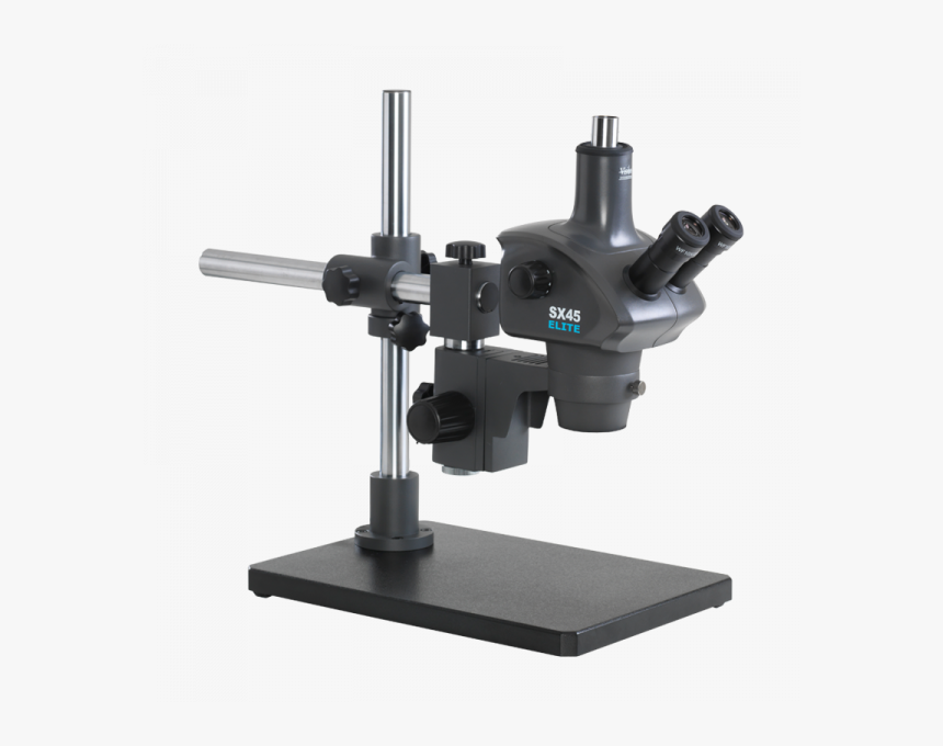 Sx45-tr Elite Trinocular Stereo Microscope On Boom, HD Png Download, Free Download