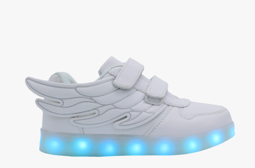 Kids White Ledshoes Lowtop, HD Png Download, Free Download