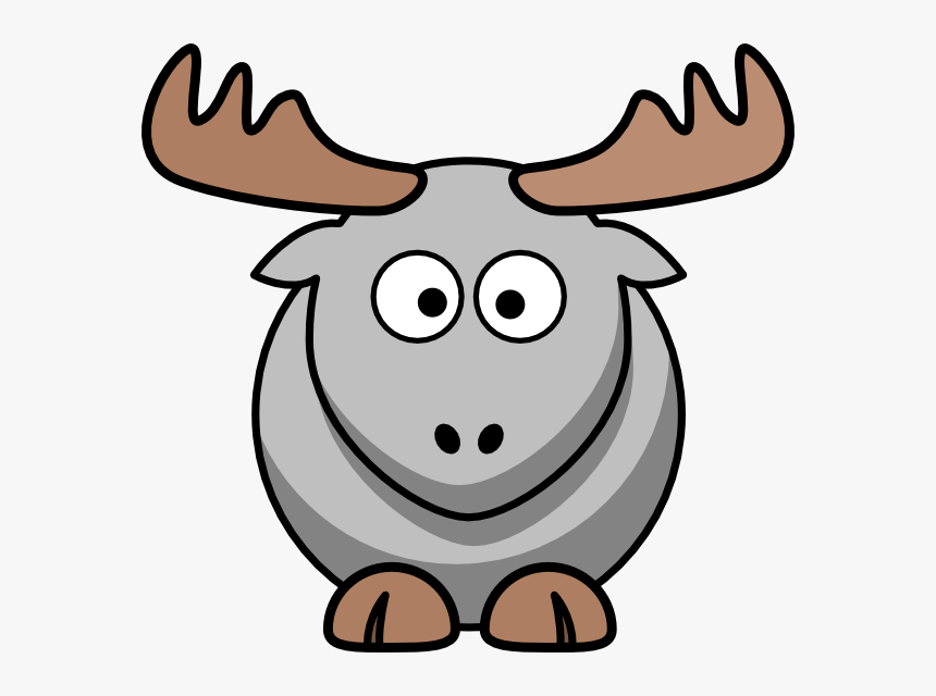 Grey Moose Cartoon Svg Clip Arts, HD Png Download, Free Download