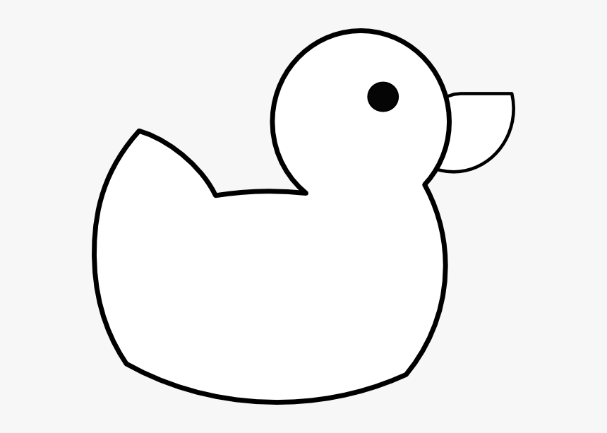 Cute Duck Png Black And White, Transparent Png, Free Download
