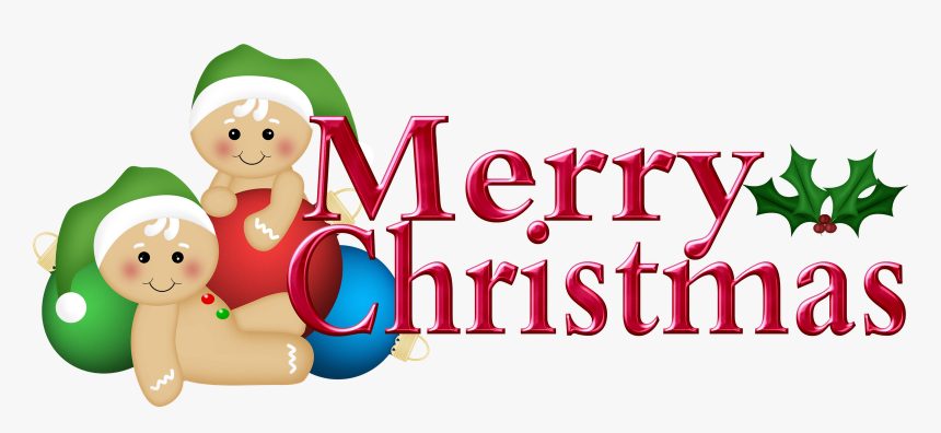 Merry Christmas Word Art Png, Transparent Png, Free Download