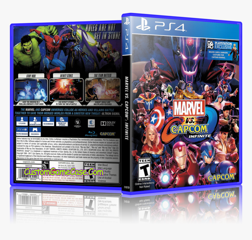 Marvel Vs Capcom Infinite Custom Replacement Case, HD Png Download, Free Download