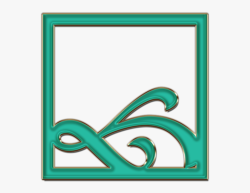 Frame, Monogram, Blue, Antiquity, Vintage, Ornament, HD Png Download, Free Download