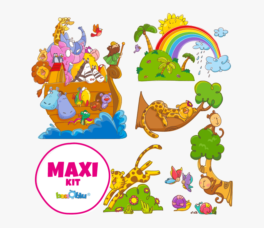 Wall Decors For Kids Maxi Kit Noahs Ark, HD Png Download, Free Download