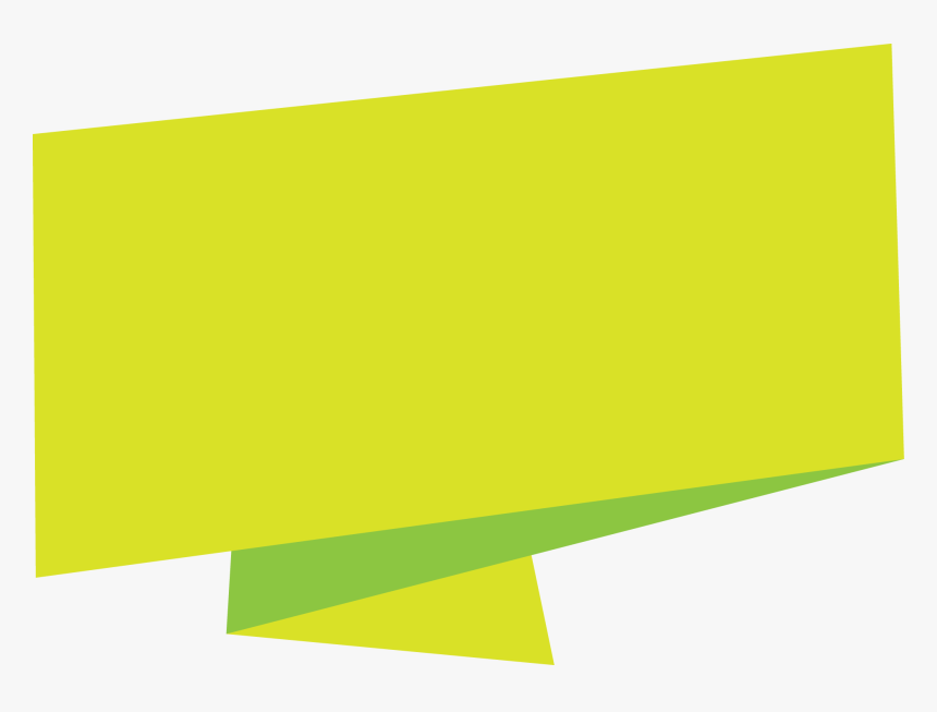 Green Yellow Banner Origami, HD Png Download, Free Download