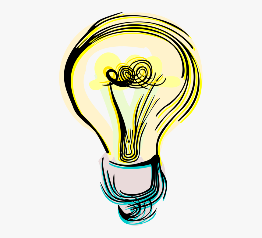 Vector Illustration Of Electric Light Bulb Symbol Of, HD Png Download, Free Download