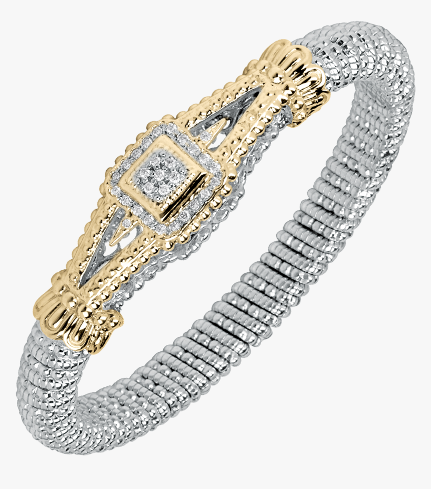 14kt Yellow Gold 6mm Diamond Bangle Bracelet Designed, HD Png Download, Free Download