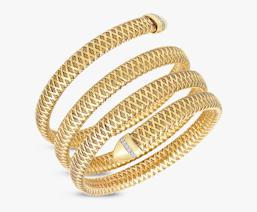 Roberto Coin Flexible Bangle With Diamonds, HD Png Download, Free Download