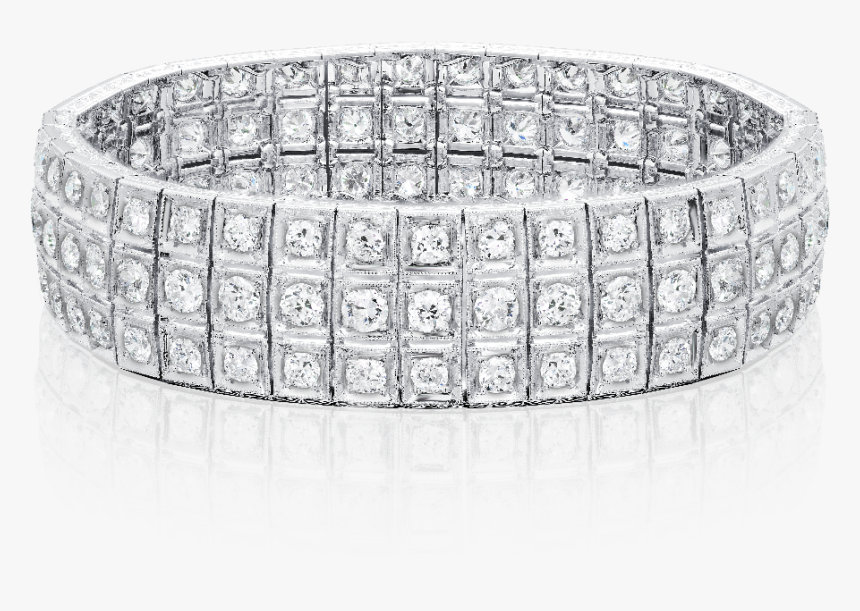 Three Row Old Cut Diamond Bracelet, HD Png Download, Free Download