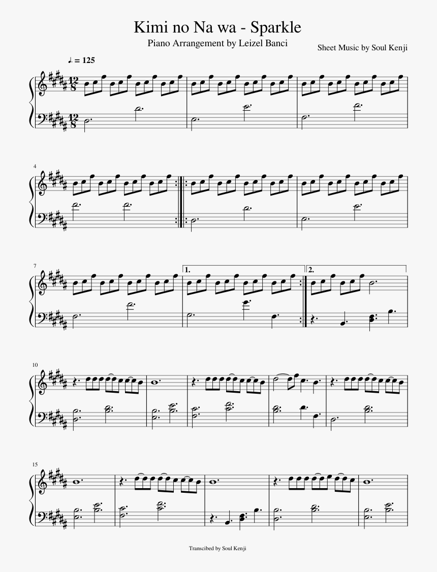 Lg-151478703 Sheet Music 2 Of 6 Pages, HD Png Download, Free Download